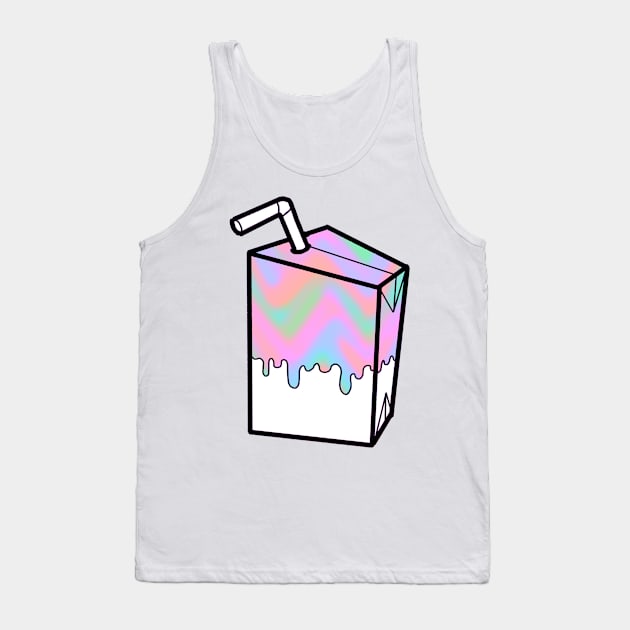 Holographic milk carton Tank Top by KO-of-the-self